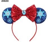 Disney Mickey Mouse Oor Hoofdbanden Frozen Elsa Anna Strik Pailletten Hoofdband Kids Party Cadeau Kinderen Diy Haaraccessoires