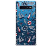 Funda compatible con Samsung Galaxy S10 - Patron marinero