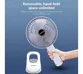 Ventilador de Clip USB de ángulo ajustable, ventilador de mano pequeño recargable, Mini ventilador de Banco portátil con ajustes de viento de 3 velocidades