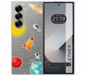 Tumundosmartphone Funda Carcasa Dura para Samsung Galaxy Z Fold 6 5G diseño Espacio Dibujos