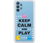 Funda compatible con Samsung Galaxy A32 - Keep Calm Circulos Blancos