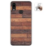 Tumundosmartphone Funda Gel Tpu para Samsung Galaxy A10s diseño Madera 03 Dibujos