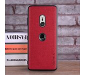 Textile Leather Case for Sony Xperia XZ3 soft TPU with back hard PC material protection cover