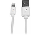 StarTech.com - Cable de 2m Lightning de 8 Pin a USB A 2.0 para Apple iPod iPhone 5 iPad - Blanco USBLT2MW