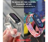 Strap For Xiaomi Mi Band 5 6 4 3 Transparent Change Color Light Wrist Bracelet For Xiaomi MiBand 7 Silicone Replacement Strap