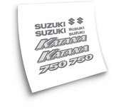 Kit de Pegatinas compatibles con moto carretera Suzuki Katana 750 2003 Plata