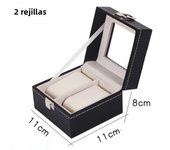 Classic Style Leather Watch Display Case Organizer - Jewelry Storage Box with Glass Top for Men - Multiple Slots Available