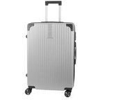 DAM Maleta mediana trolley rígida ultraligera, de ABS de alta resistencia con esquinas reforzadas. Cerradura numérica y 4 ruedas dobles extraíbles y giratorias 360°.   44x27x68Cm