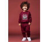 Boys round neck long sleeved hoodie set with cartoon black and white car letters printed versatile pants two-piece set 641A