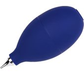 Plumero con bomba de aire para audífonos, de silicona, para limpiar lentes de reloj y cámara (azul)