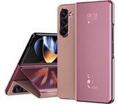 Flip Mirror Case for Samsung Galaxy Z Fold 6 5 4 3 2 1 Protective Cover Smart View Kickstand Shell Capa