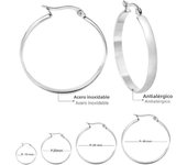 LUXUSTEEL 10/20/30/40MM Hoop Earrings For Women Men Basic Punk Stainless Steel Circle Huggies Earrings Gold Color Silver Plated