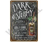 Metal Sign Vintage Tin Signs Retro Decorations Gin & Tonic Cocktail Plate Decorative Poster Plaque Bar Kitchen Home Wall Decor