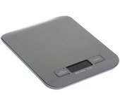 Mr. Kuki® Báscula de Cocina con Pantalla LCD, Acero Inoxidable, Balanza de Alimentos Multifuncional 5 kg / 11 lbs
