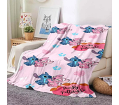 6Sizes Disney Stitch Love Printed Blanket Children Adult Blanket Soft and Warm Bedding for Bed Sofa Outdoor Travel Cover Blanket