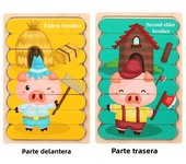 Baby Wooden Montessori Puzzle Child Game Wooden Puzzle 3D Cartoon Animal Puzzle Babies Toys Puzzles For Kids 1 2 3 Year Old