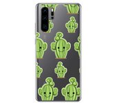 Tumundosmartphone Funda Gel Transparente para Huawei P30 Pro diseño Cactus Dibujos