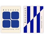 Set de 2 cuadros calidad premium con marco de madera - 30x40 cm o 50x70 cm - POSTER LAB