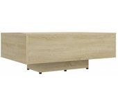 vidaXL Mesa de centro madera contrachapada 85x55x31 cm Blanco, Negro, Roble Sonoma Mesita de Salón o Comedor o Auxiliar Mesa de Café Meuble Salón