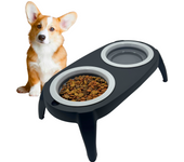 EL ÁTICO PETS Comedero Perro Elevado con Bebedero Antisalpicaduras Perro. Comedero Perro Antivoracidad Desmontable