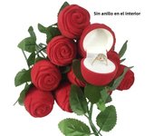 30Pcs Red Rose Ring Box Valentine's Day Gift Personalized Creative Ring Box Proposal Ring Box Portable Gift Box No Ring Inside