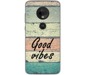 Tumundosmartphone Funda Gel Tpu para Motorola Moto G7 / G7 Plus diseño Madera 01 Dibujos