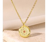 12 Zodiac Sign Pendant Necklaces for Women 12 Constellation Stainless Steel Chain Jewelry Aries Libra Leo Virgo Birthday Gift