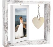 Creative Double-sided Rotating Photo Frame 6-inch  Christmas New Year Gift Picture Frame Stainless Steel Pendant Table