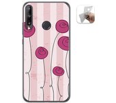 Tumundosmartphone Funda Gel Tpu para Huawei P40 Lite E diseño Flores Vintage Dibujos