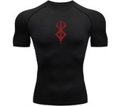 Men's Print Compression Shirts Summer Short Sleeve Rash Guard Gym Workout T-shirt Athletic Quick Dry Baselayer Undershirts Tops