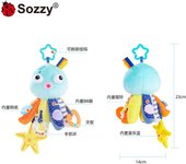Rompecabezas relajante para bebé recién nacido Sozzy de 0 a 1 años, muñeco de peluche musical, coche, cama colgante, carrito colgante, juguete colgante