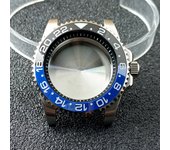 High-quality Silvery Black Case have inner ring 40.5mm watch men's case FIT NH34 NH35 NH36 movement Automtaic Watch Box