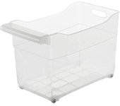 Plastic Forte Organizador Multiusos Transparente XXL para Cocina y Baño - Ruedas - Ahorra Espacio - Fácil Montaje - 24x45,5x27,5cm