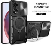 Metal Ring Camera Protect Case for OPPO A78 4G A98 A17 A16 A15 A57 A77 A74 A54 A93 A53 A32 A52 A9 Armor Rotating Holder Cover