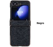 Retro Dargon PU Leather Case for Samsung Galaxy Z Flip 6 3 4 5 Flip6 ZFlip 5 Business Plating PC Hinge Protection Phone Cover