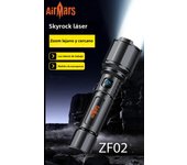 Airamrs 2025 NEW ZF02 Flashlight Telescopic Near and Far with COB Work Side Light for Personal Self Defence Camping Hiking