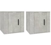 vidaXL Muebles para TV de pared 2 uds 40x34,5x40 cm, Mueble de Salon, Mueble TV, Mueble TV salon, Mesa de TV, Mueble tele