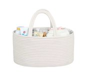 1pc Multifunctional Travel Out Portable Mommy Bag Cotton Rope Diaper Bag Diaper Storage Bag Baby Diaper Storage Basket
