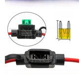 1Set Waterproof 32V Mini/Small/Medium Auto Fuse Holder 18/16/14/12/10AWG With Car Blade Fuse 3A 5A 7.5A 10A 15A 20A