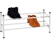 Zapateros de 2 Niveles Extensible y apilable | Metálico con Acabado Cromado | Ampliable | Varias Medidas | Se extiende horizontalmente y se apila verticalmente | Marca