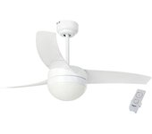Bastilipo - Cancún Blanco - Ventilador de techo LED con mando a distancia [Clase de eficiencia energética A]