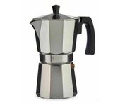KINVARA Cafetera Italiana Aluminio 450 Ml (12 Unidades) - Cocina Tazas Plateado Vitrocerámica Gas Eléctrica