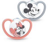 Nuk Chupete Silicona Mickey Gris 0-6M 2U