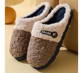 Zapatillas Zapatillas de algodón para Mujer, Suela Gruesa, otoño e Invierno, Zapatos Peludos para Interiores, Zapatillas de algodón cálidas y Suaves y silenciosas para Hombres