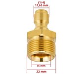 Pressure Washer Quick Connect Adapter Set M22 14mm/15mm to 1/4 Quick Release For High Pressure Hose and Water Guns Accessories