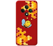 Tumundosmartphone Funda Silicona Líquida Roja para Oppo Reno 12FS 4G / 12 FS 5G diseño Abeja Dibujos