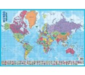 Grupo Erik Erik Erik Erik Erik Erik Erik - Lámina Didáctica Portugués Mapa del Mundo 59.5 X 40 Cm Polipoprileno