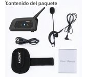 XiNOWy V6C PRO Full Duplex 1200M Football 2 Referee Arbitration Earhook Bluetooth Intercom Monaural Earphone Headset Headphone