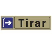 Placa adhesiva horizontal tirar
