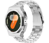 For Samsung Galaxy Watch 7 44mm Stainless Steel Case Modification Kit For Galaxy Watch 7 44mm Metal Strap Protective
